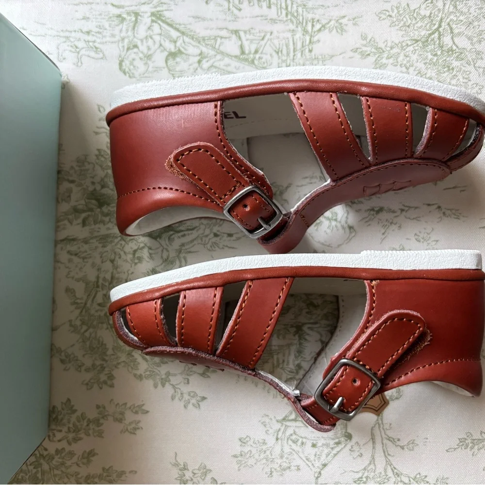 L’Amour Henry Caged Leather Sandal Size 6 - Cognac - Picture 3 of 3